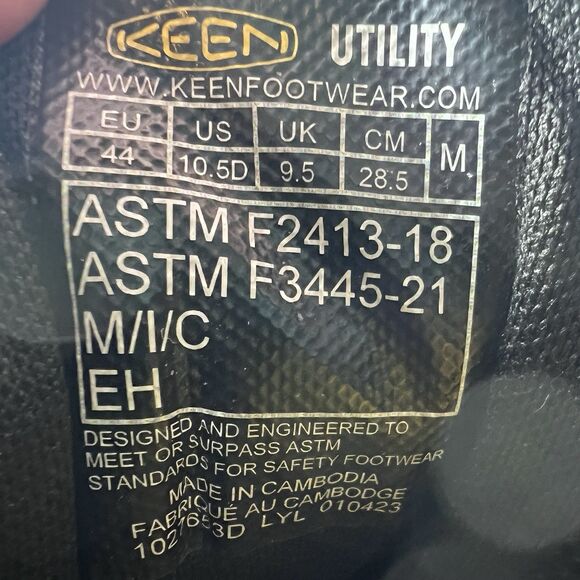 Keen Utility Arvada Carbon Toe Work Shoes EH ASTM F2413 Oil Resistant Men's 10.5 - Picture 8 of 8